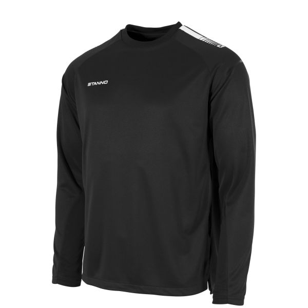 First Round Neck Top — Black-Anthracite