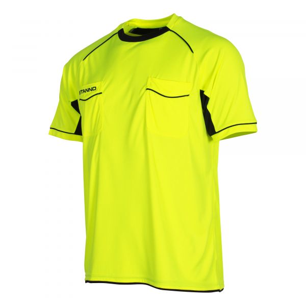 Bergamo Referee Shirt k.m. — Neon Yellow-Black