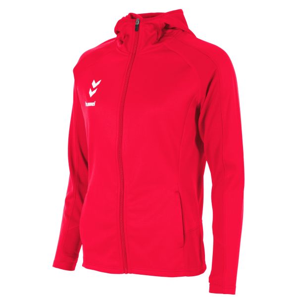 Ground Hooded Training Jacket Ladies — Red-Black