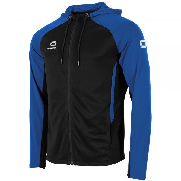 Stadio Hooded Full Zip Top — Black-Royal