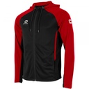 Stadio Hooded Full Zip Top — Black-Red