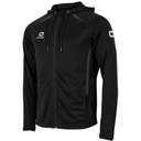 Stadio Hooded Full Zip Top — Black-Anthracite