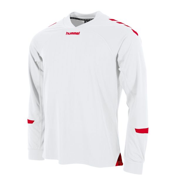Fyn Long Sleeve Shirt — White-Red