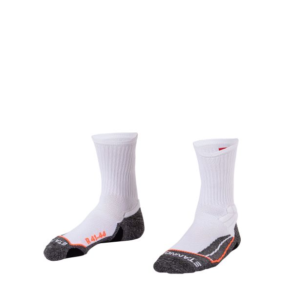 Stadium Crew Socks — White-Red