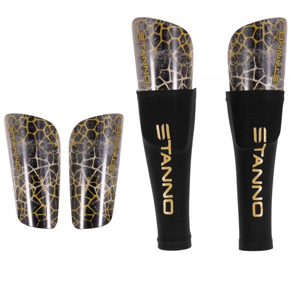 Dome Shin Guards — Grey-Gold