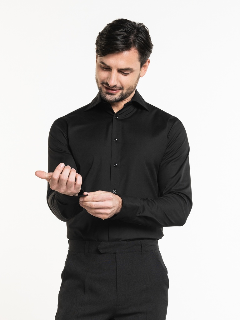 Men Black Stretch