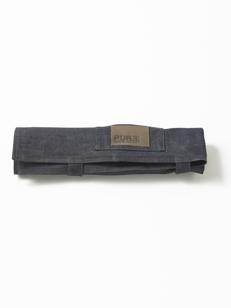 Knife Roll Blue Denim