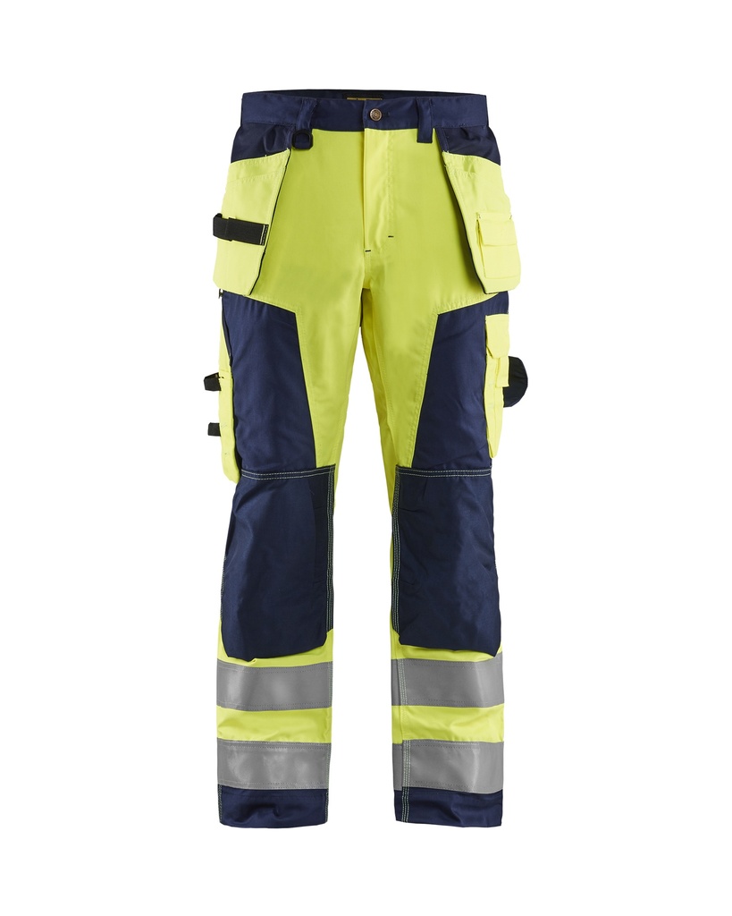 1568 High Vis werkbroek met gereedschapzakken