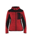 4931 Dames gebreid vest met softshell