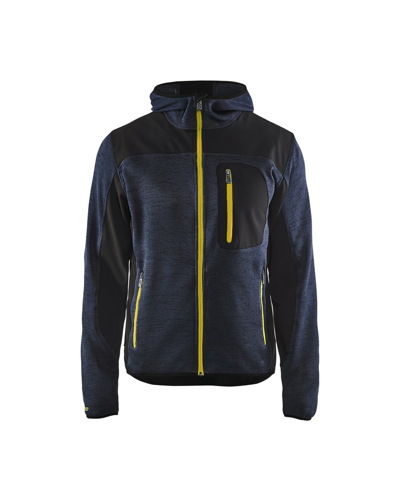 4930 Gebreid vest met softshell