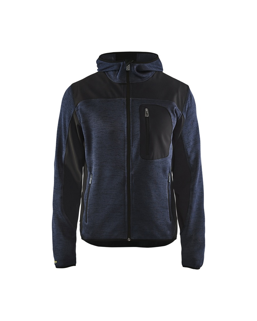 4930 Gebreid vest met softshell