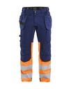 1558 High Vis werkbroek met stretch en gereedschapzakken