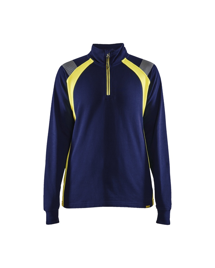 3403 Dames sweatshirt met halve halve rits Visible