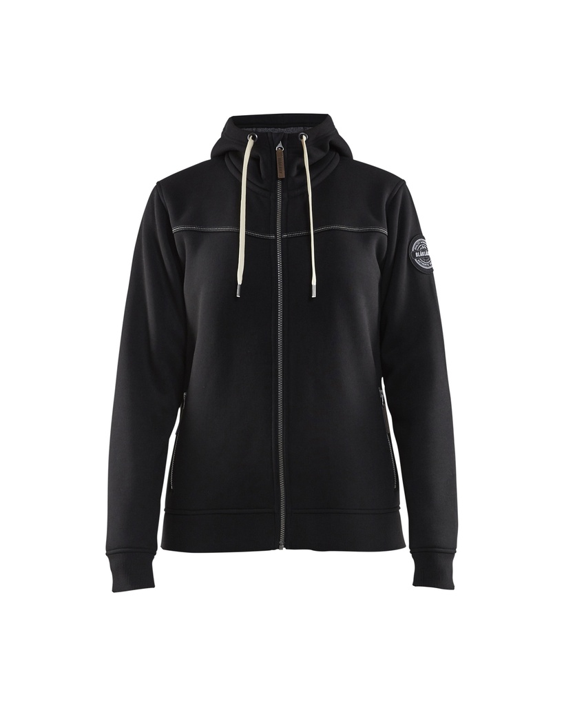 4974 Dames Hooded sweatshirt met rits gevoerd