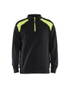 3353 Sweatshirt bi-colour met halve rits