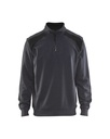 3353 Sweatshirt bi-colour met halve rits