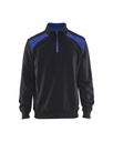 3353 Sweatshirt bi-colour met halve rits