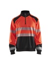 3556 Sweatshirt met halve rits High Vis