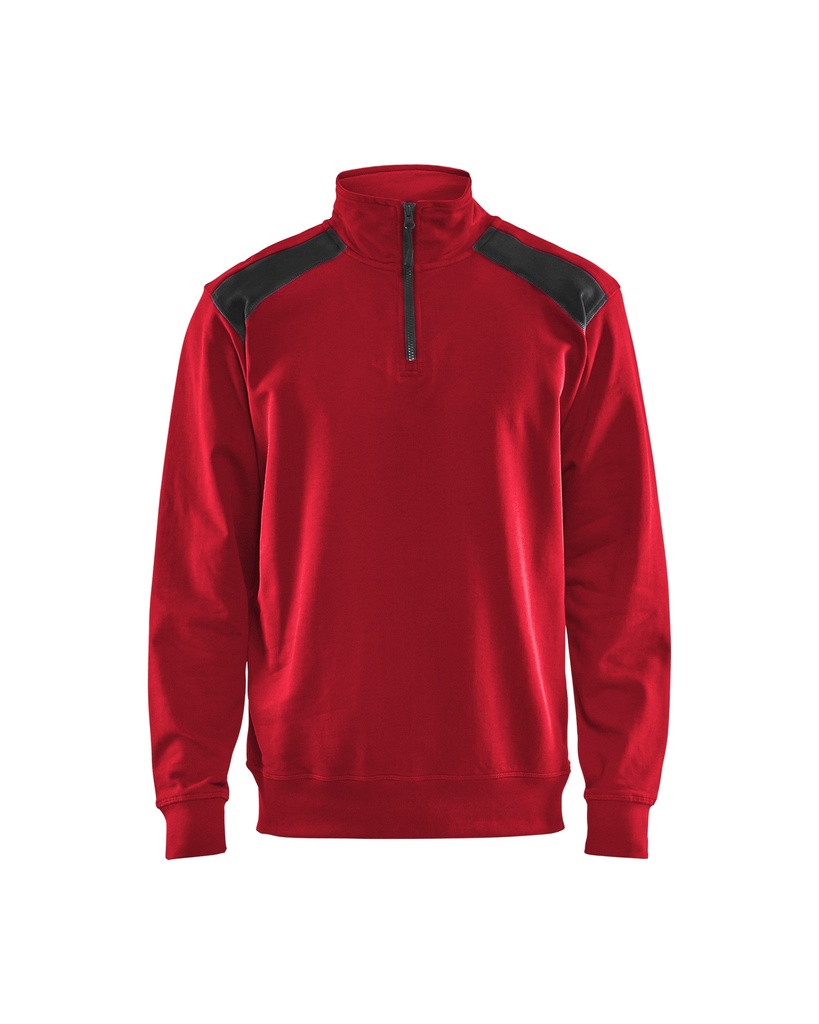 3353 Sweatshirt bi-colour met halve rits