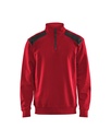 3353 Sweatshirt bi-colour met halve rits
