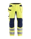 1552 High Vis Werkbroek met stretch en gereedschapzakken