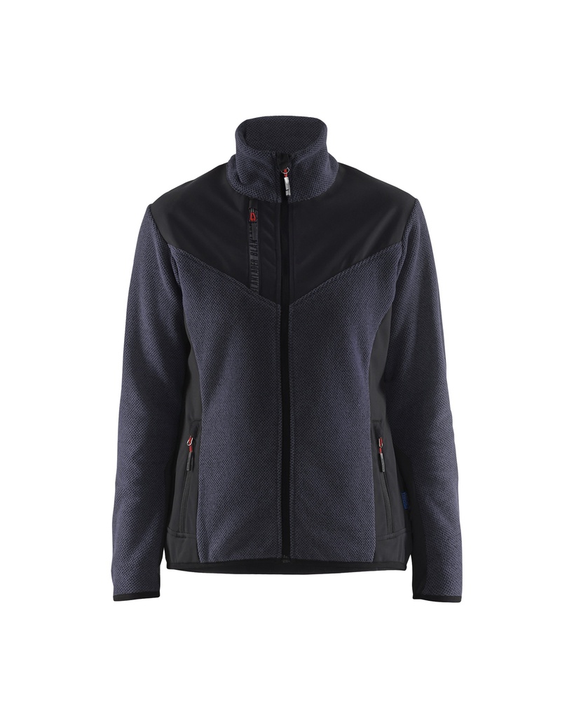 5943 Dames gebreid vest met softshell