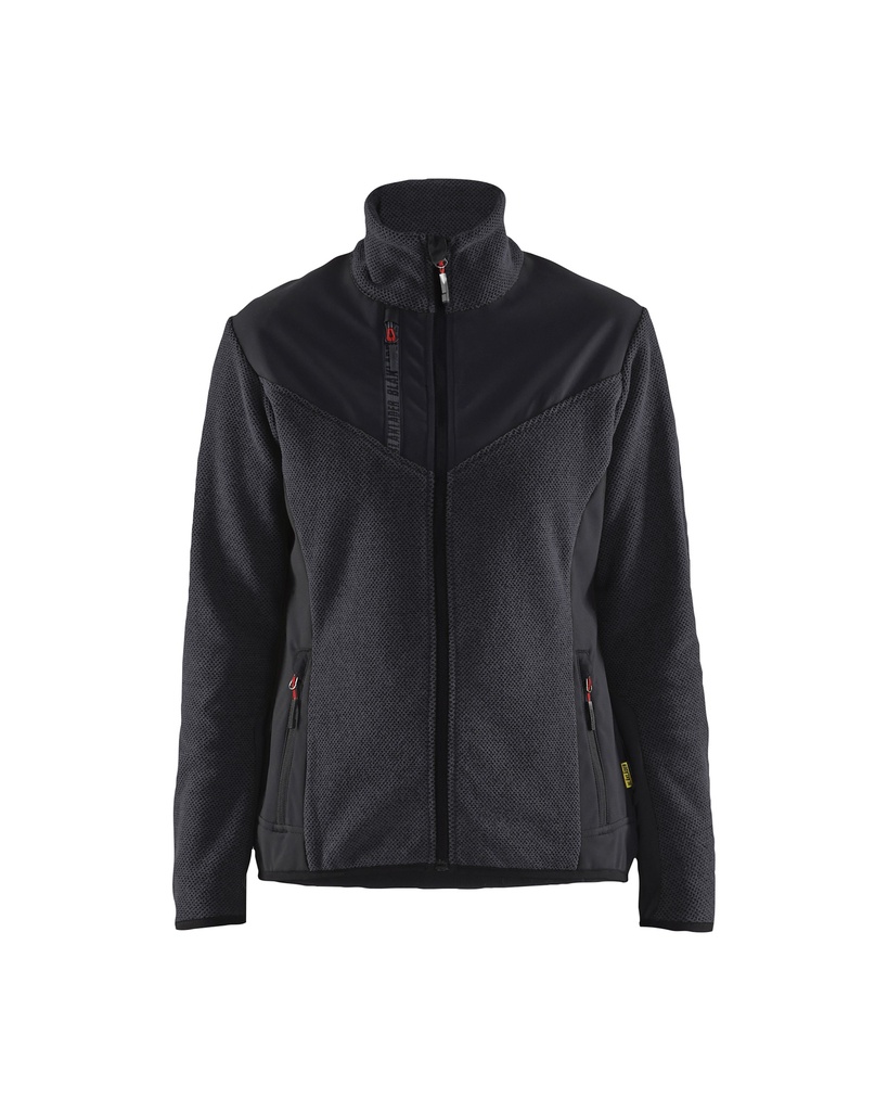 5943 Dames gebreid vest met softshell