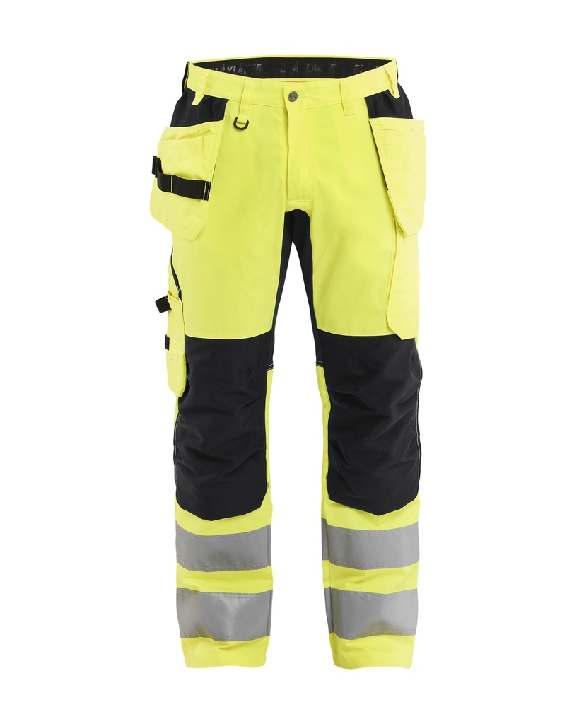 1552 High Vis Werkbroek met stretch en gereedschapzakken