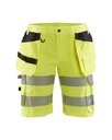 7186 Dames High Vis short met stretch en gereedschapszakken