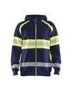 3552 Hooded sweatshirt met rits High Vis