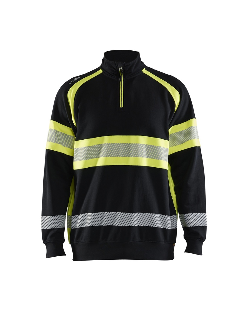 3553 Sweatshirt met halve rits High Vis