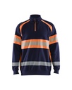 3553 Sweatshirt met halve rits High Vis