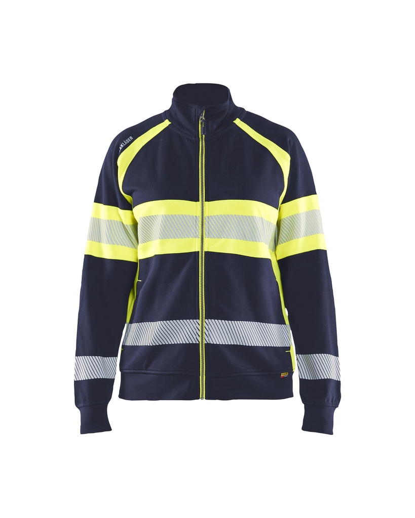 3505 Dames sweatshirt met rits High Vis