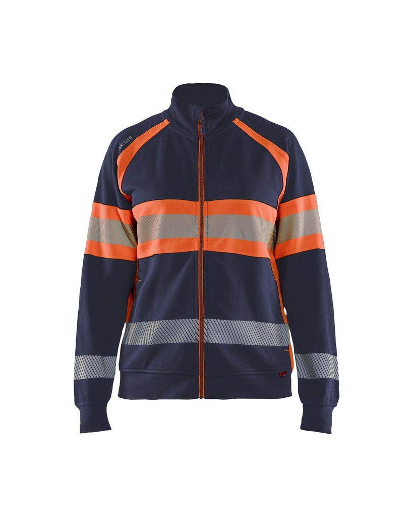 3505 Dames sweatshirt met rits High Vis
