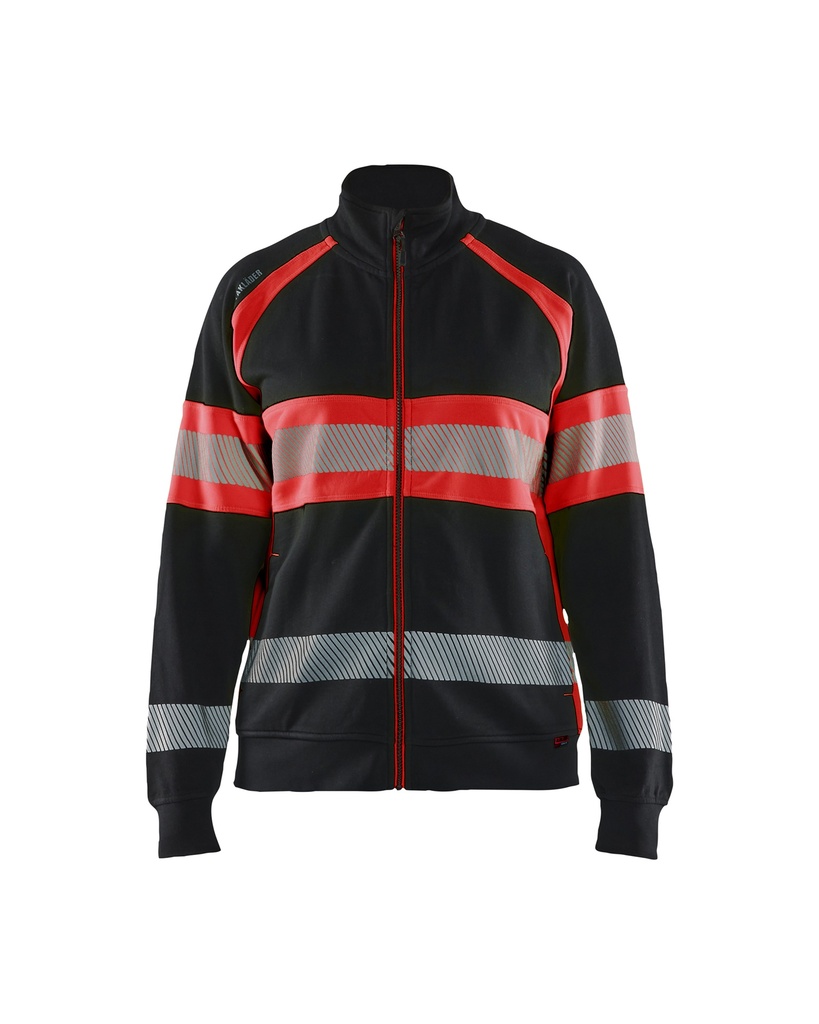 3505 Dames sweatshirt met rits High Vis