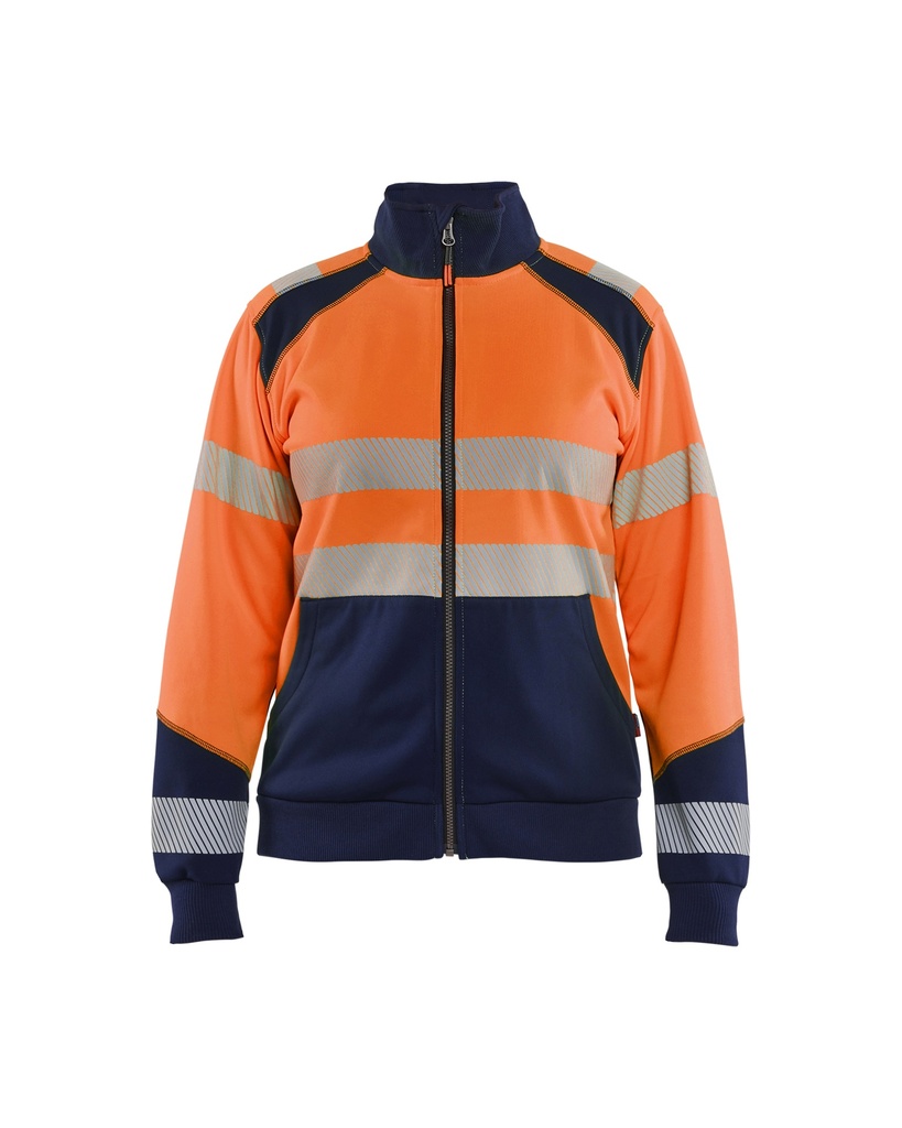 3508 Dames sweatshirt met rits High Vis