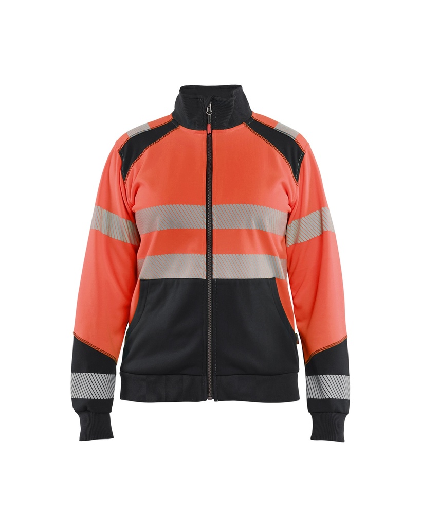 3508 Dames sweatshirt met rits High Vis