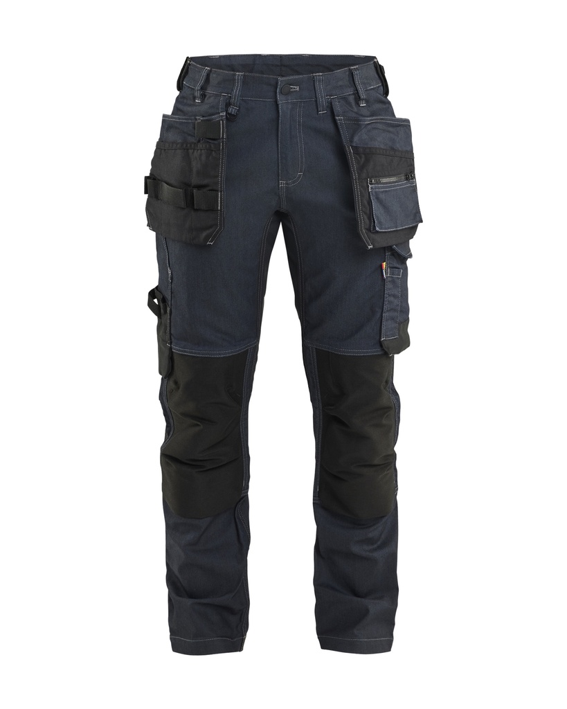 7132 Dames Werkbroek denim stretch met gereedschapszakken
