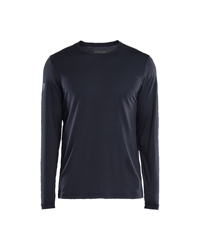 3538 T-shirt lange mouwen merinowol
