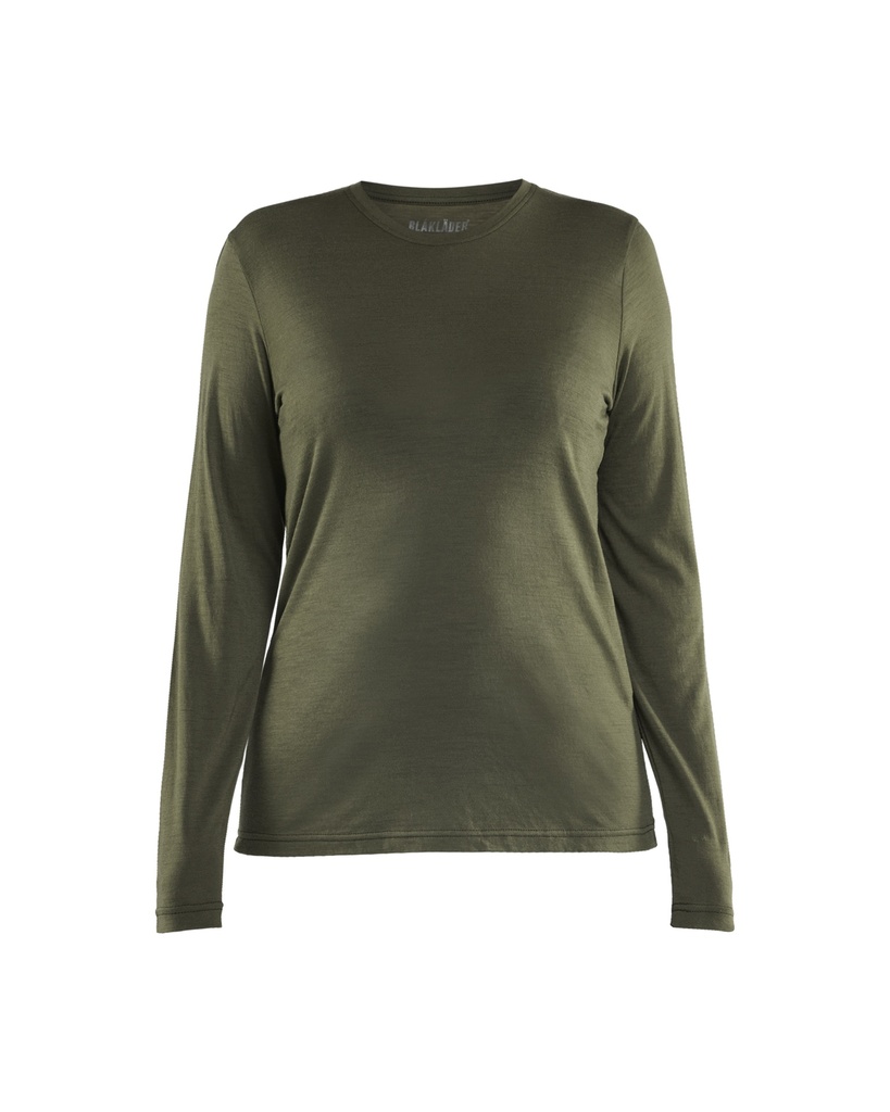 3539 Dames T-shirt met lange mouwen merinowol