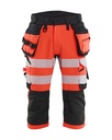 1123 High Vis piraatbroek 4-weg stretch met gereedschapzakken