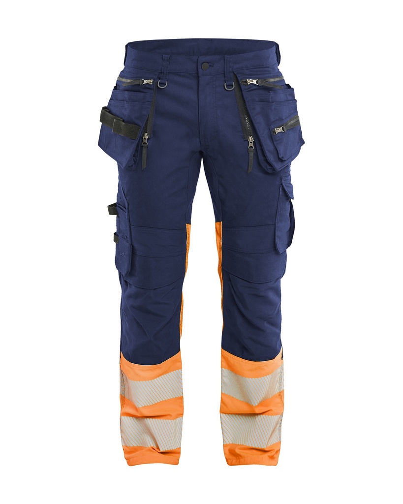1130 High Vis Werkbroek Stretch met gereedschapzakken