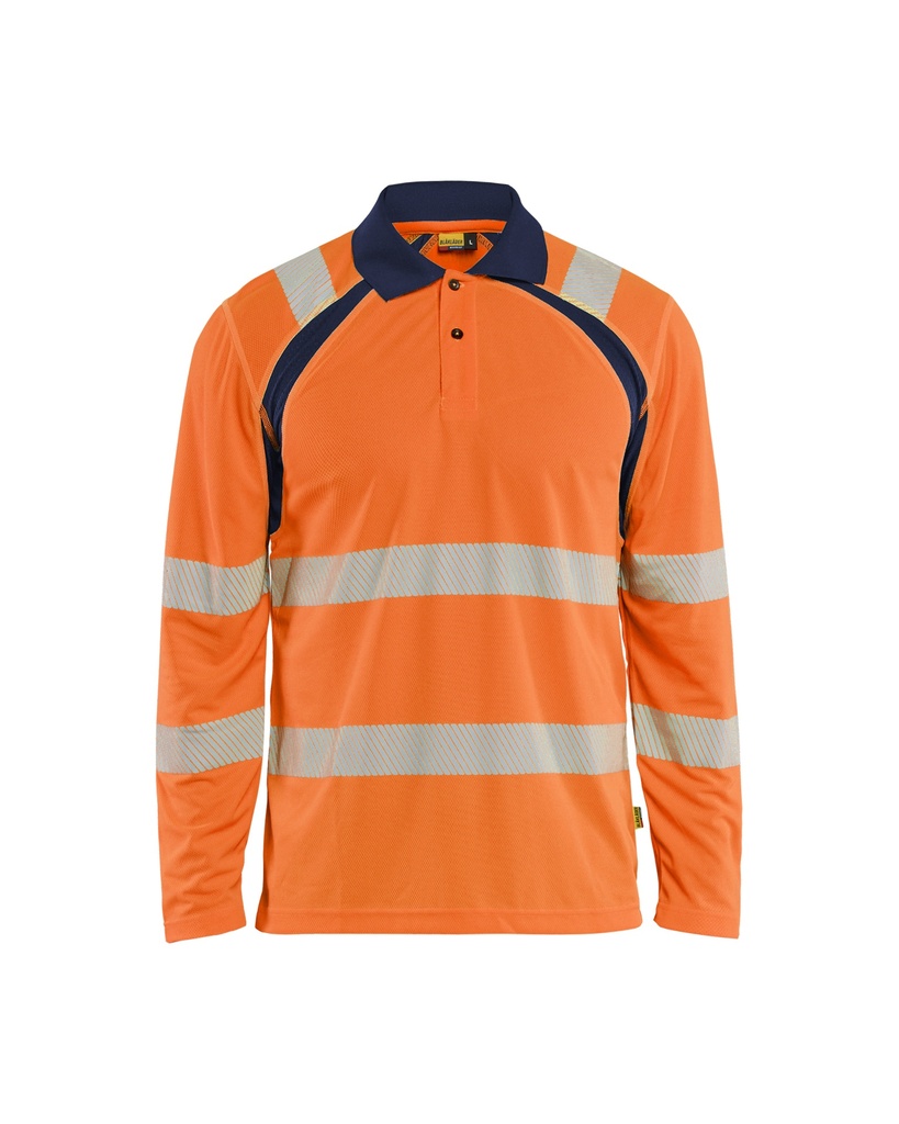 3598 UV-Poloshirt lange mouwen High Vis