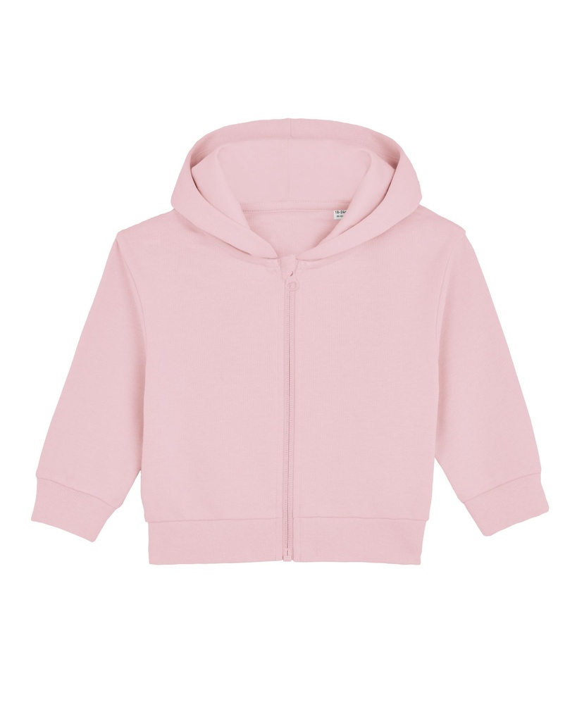 Baby Connector Zip Hoodie Cotton Pink