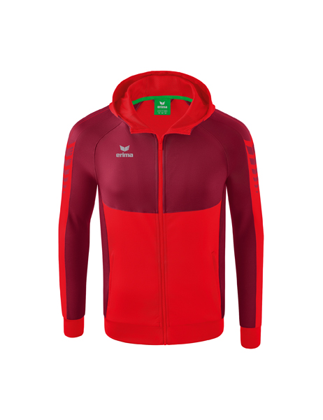 Six Wings trainingsjack met capuchon rood/bordeaux