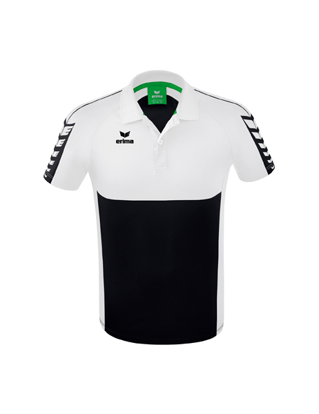 Six Wings polo zwart/wit