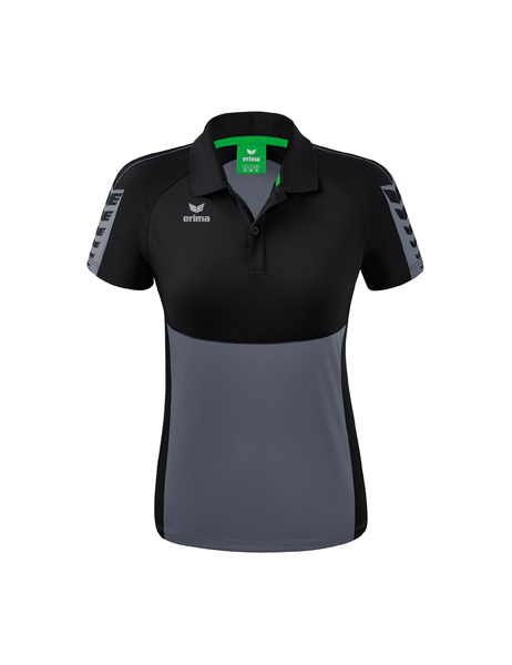 Six Wings polo slate grey/zwart Dames
