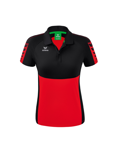 Six Wings polo rood/zwart Dames