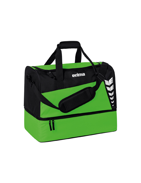 SIX WINGS sporttas met bodemvak green/zwart