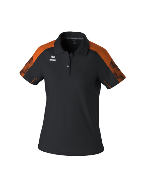 EVO STAR polo zwart/oranje Dames